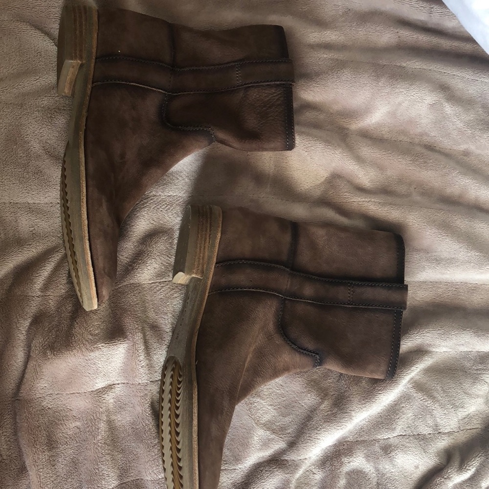 Dark brown booties